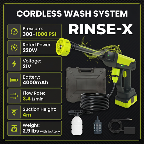 Rinse-X™ Cordless Pressure Washer